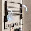 Danle Wall-Mounted Foldable Bathroom Shelf with Towel Bar