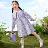 Fashionable Floral Dress for Girls, Spring Children's Doll Collar Princess Dress