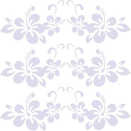

GORGECRAFT 5 Sheets Colorful Reflective Bumper Women Car Decals Hibiscus Flower Hawaiian Sticker Waterproof PET Automotive Exterior Decor Stickers белый