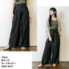 atONE Denim Pants with Hem Belt Plus Wide Sizes 4L Dark ATD-0020 High-Waist Wide-Leg Slits, Included, Sizes, Fit, Elastic, Lightweight, Lightweight,
