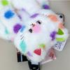Cat Head Cartoon Plush Schoolbag Spotted Cat Animal Plush Bag  Kindergarten
