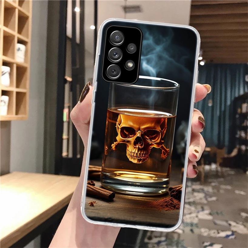 Cigar Whiskey Ice Drink Soft Phone Case For Samsung Galaxy A17 A16 A15 A14 A13 A56 A55 A54 A53 A36 A35 A34 A33 A26 A25 A24 A23 A