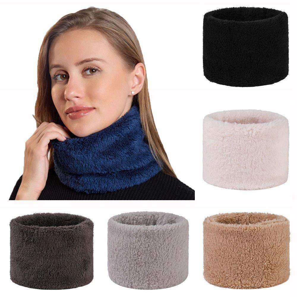 Keep Warm Winter Snood Scarves Plush Neck Gaiter Fashion Cold-proof Collar