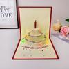 Carte pop-up Gâteau d'anniversaire musical 3D avec lumières colorées et enregistrement