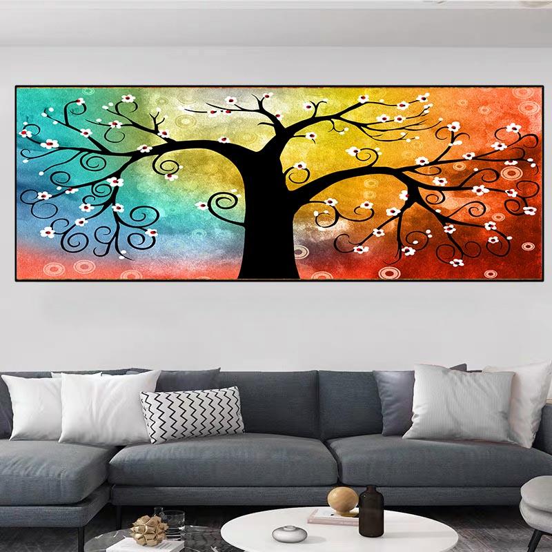 Abstract Tree of Life Oil Canvas Painting Landscape Posters and Prints Wall Art Pictures Cuadros Living Room Home Decor No Frame