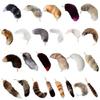 Plush Foxes Tail Keyring Pendant Animal Tail Keychain Charm Car Key Chains for Handbag Decoration