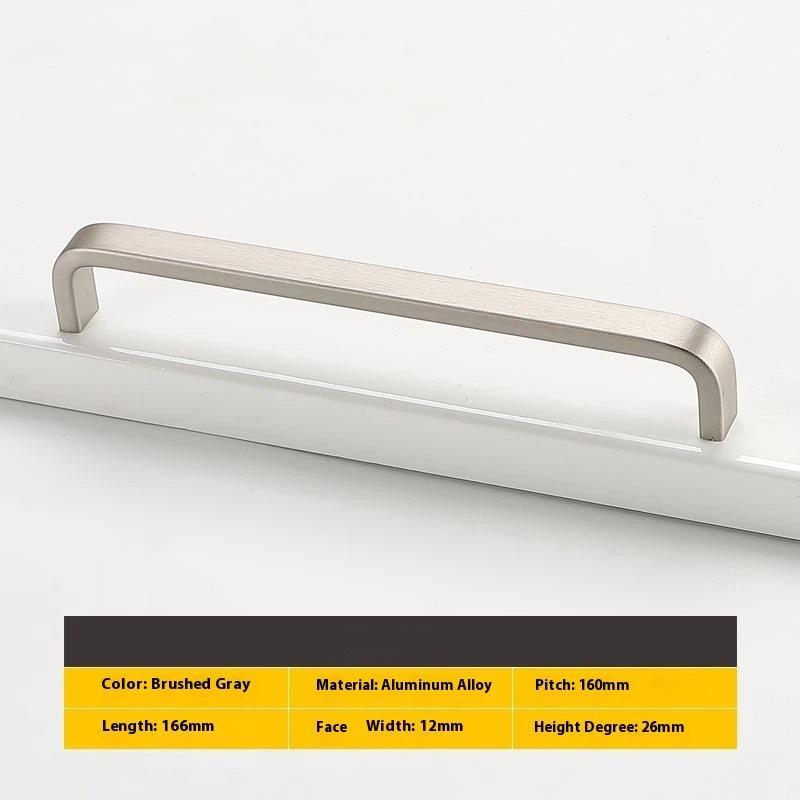 Modern Minimalist Pulls Cupboard Dressers Black Gold Silver Cabinet Door Handles Closet Drawer Knobs Kitchen Furniture Hardw