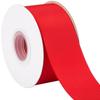[Tekdeere]Width 50mm Solid Red Grosgrain Ribbon, Perfect for Gift Wrapping, Sewing, Hair Accessories, Wedding Decorations - 22 Meters/roll