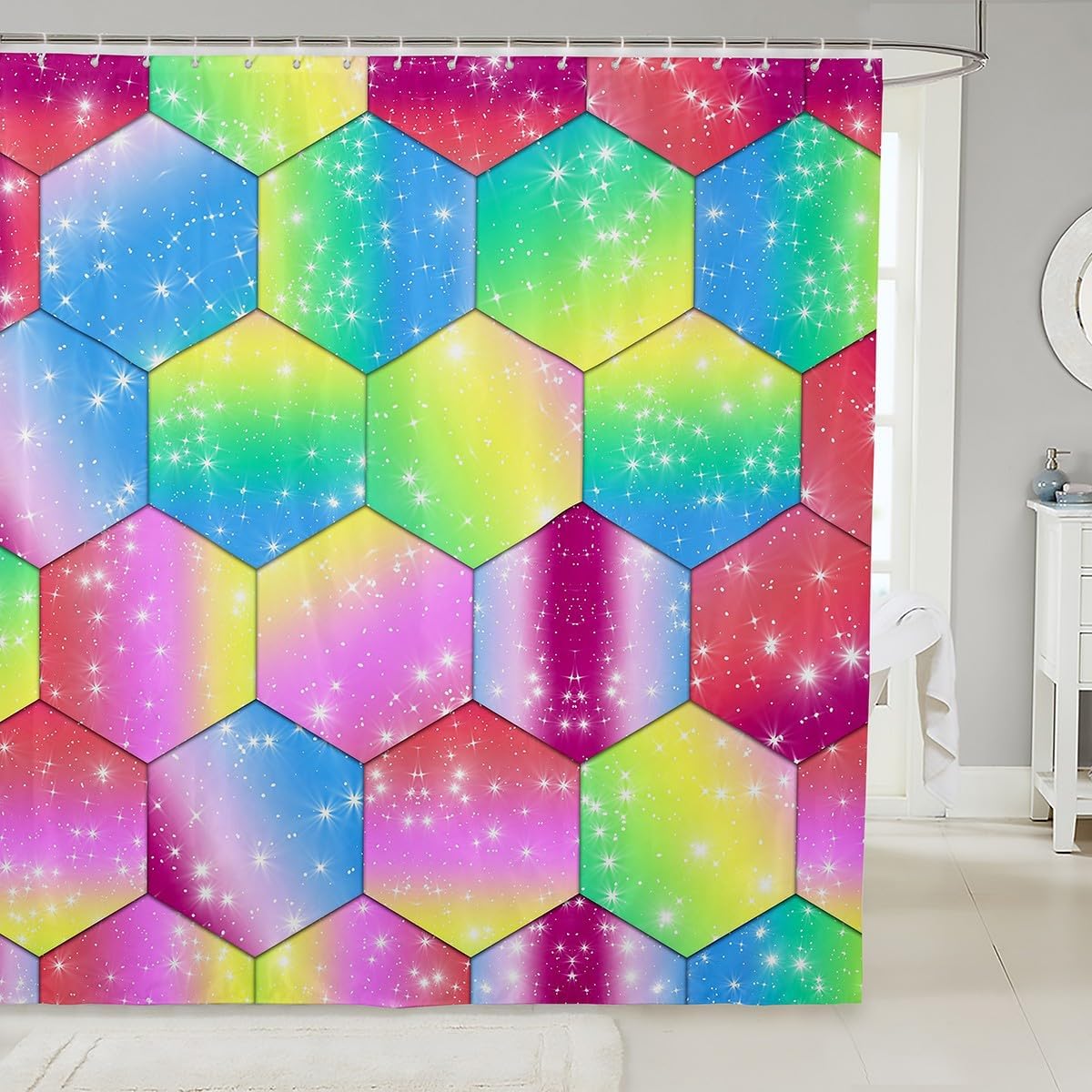 

Cartoon Shower Curtain For Kids Boys Girls Bathtubs Decor,Waterproof Curtain Ocean Sealife Reptiles Fish Bathroom Accessories W60H190(CM)-1 Pcs