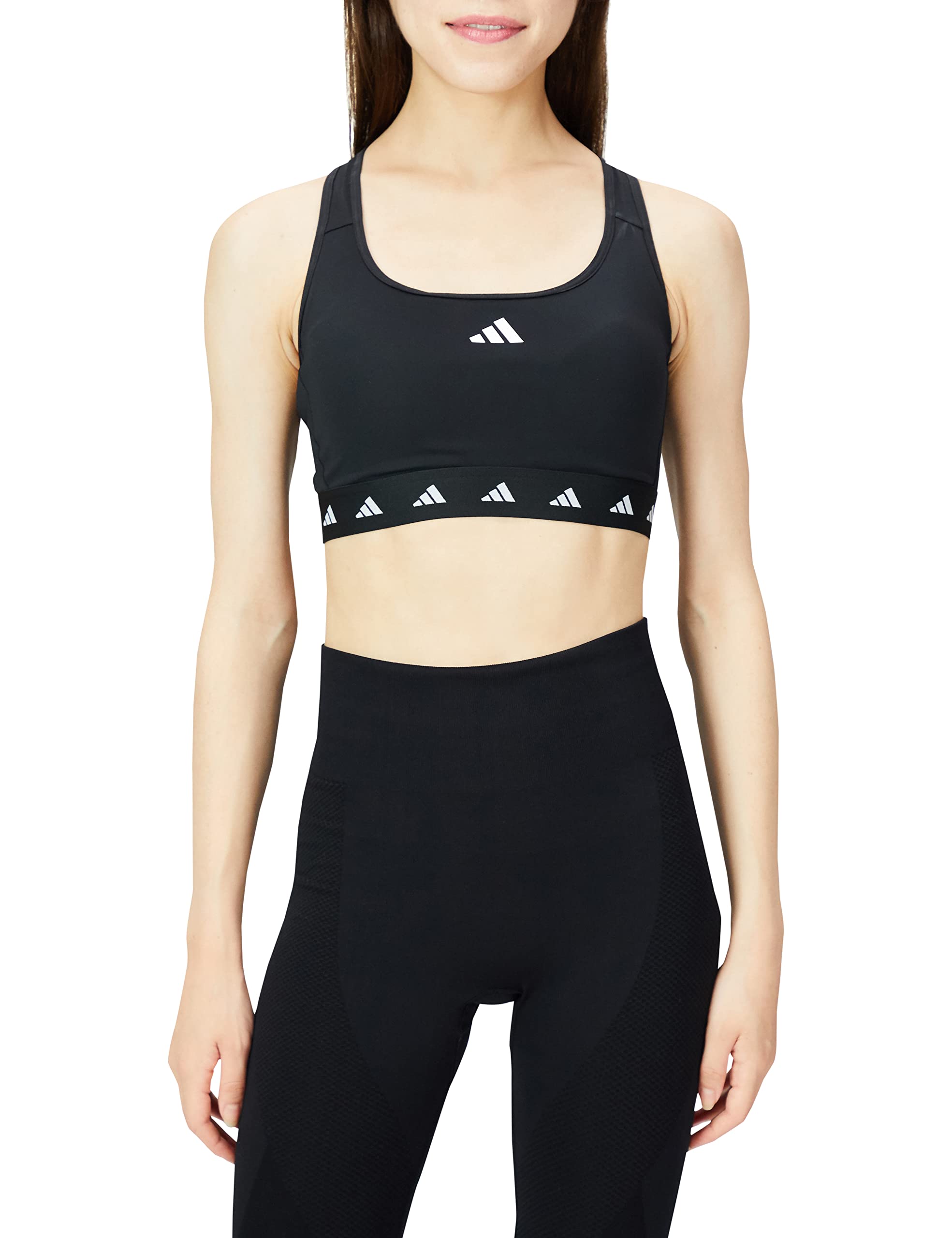 

Adidas Powerreact Training Medium Support TechFit Sports Black I6419 Bra, Women s, (HN7273),