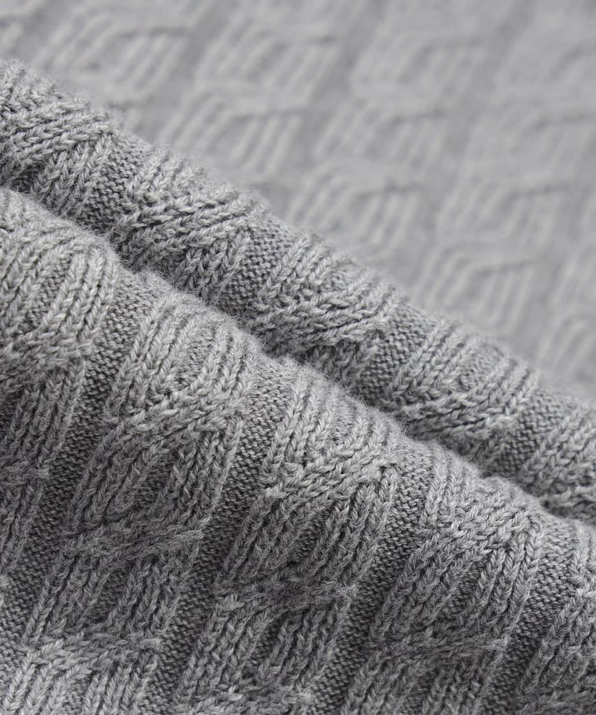 Brooks Brothers Cotton Cable Polo Cardigan (Grey) (Bbwcmmf302)