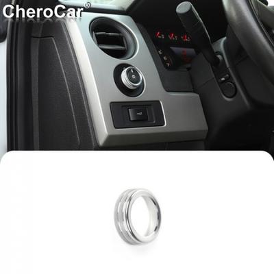 Headlight Switch Knob Trim Ring Interior Accessories for Ford F150 09-14 Silver