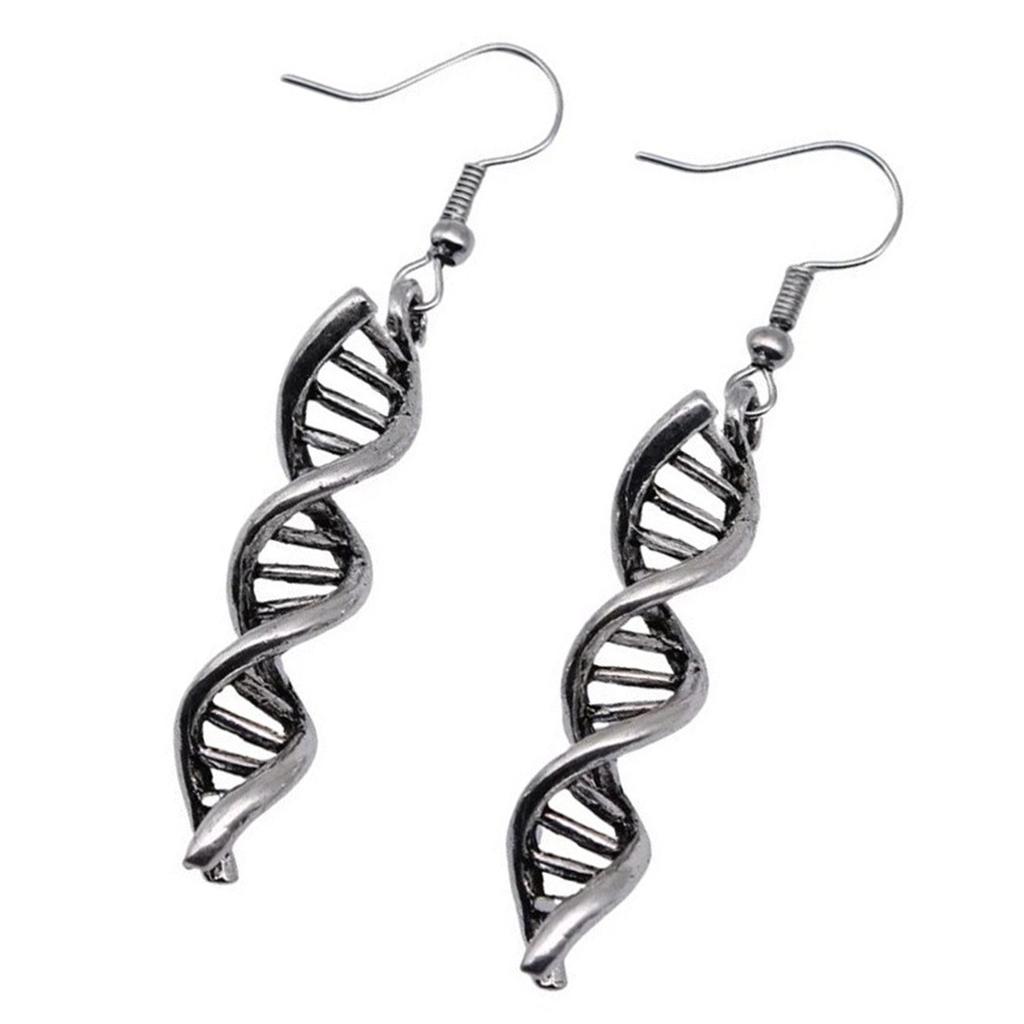 Elegant DNA Double Helix Earrings Ear Hooks Inspired By Science For Women Students And Teachers In Copper Materials