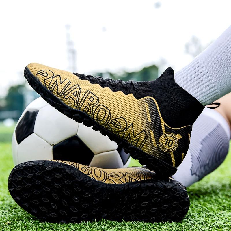 Herren-/Damen-Fußballschuhe Gummi Weiche Sohle Kurze Stollen Kunstrasen Jugendliche Kinder Fußballschuhe