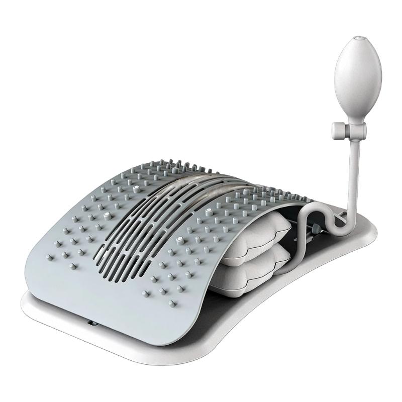 

Back Massager Portable Lumbar Decompression Device Adjustable Height Postures Corrector Equipment For Yoga Stretching серый