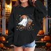 Kids Halloween Printed Hoodie, Loose Fit Casual Pullover for Boys Girls