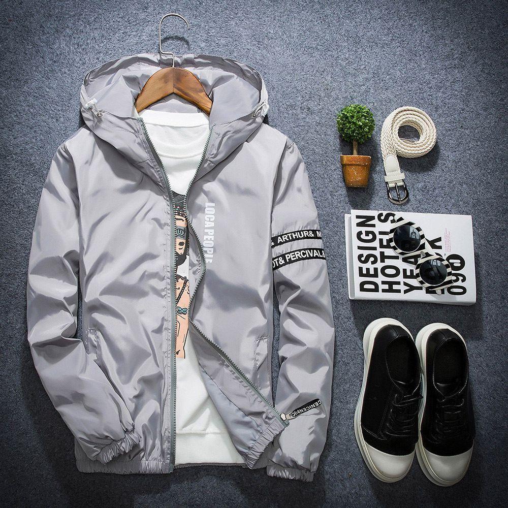 Premium Quality Men's Casual Hooded Coat Slim Fit Jacket Stylish Windbreaker Hoodie