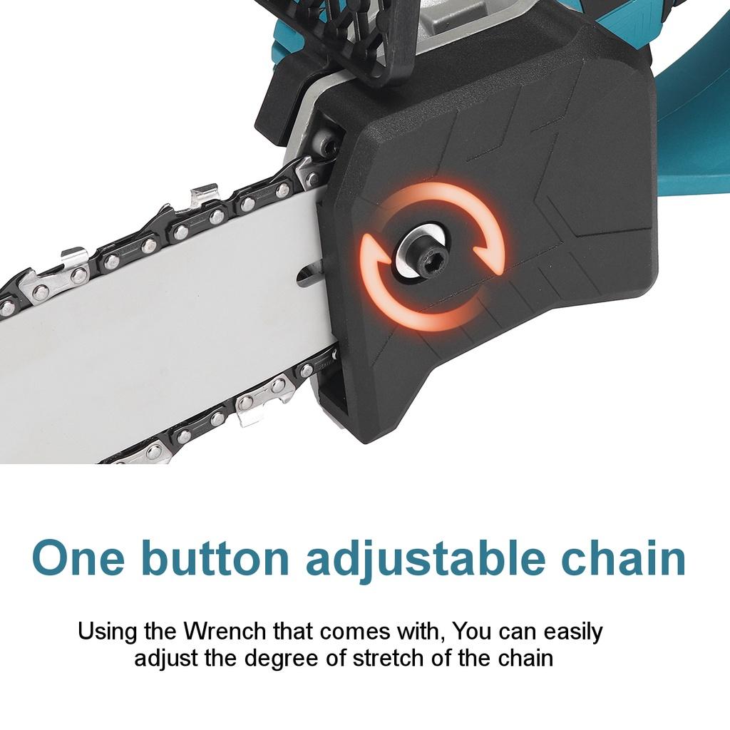 8inches 3000W Electric Chainsaw Bracket Cordless Chain Saw Wood Cutter Cutting Machine Woodworking Tools for 588VF  Battery