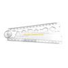 W89C Precisions Sliding Edgeds Paper Cutting Ruler Foldable Acrylic Transparent Design For Crafting Office School Use