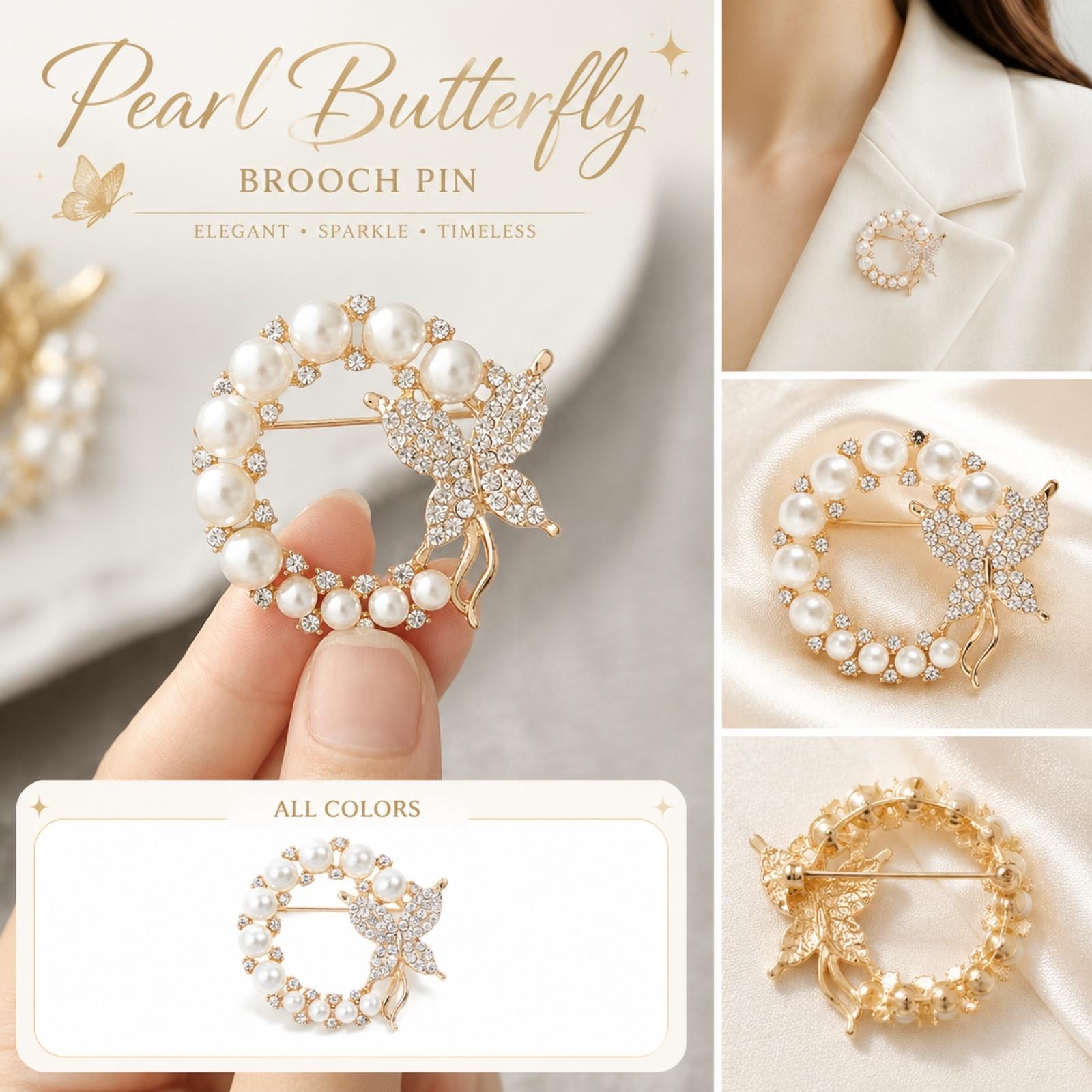Butterfly Brooch Pin for Women Coat Versatile Lapel Pin one size