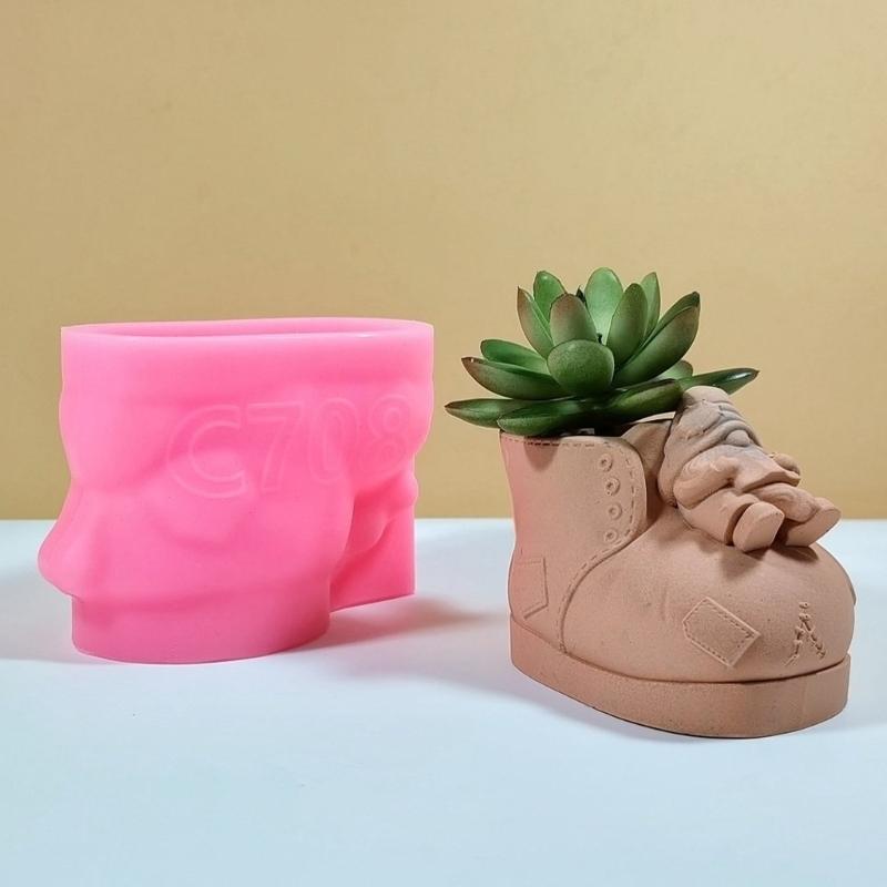 Practical Planter and Flower Holders Crafting Silicone Molds Unique Silicone Mold for Flower Vases Pen Organizers