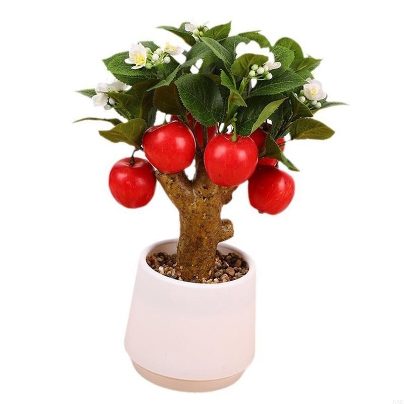 J0MC Artificial Simulation Fruit Branch Faux Miniature Fruit Stem Realistic Tree Branch Model for Office Desk Decors