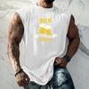 Men Sleeveless Tank Top Loose Fit Casual Streetwear Beer Festival Graphic Printed Muscle Shirt Summer Vacation Workout Gym Vest