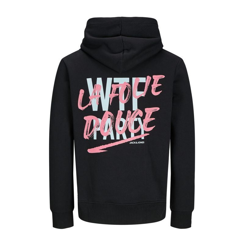 Sweat avec capuche 'WTF Party' imprimé graff Homme JACK & JONES