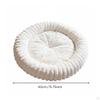 Round Soft Pet Bed Warm Donut Dog FourSeason Ribbed Lounger for Dogs, Cats Gray 40CM