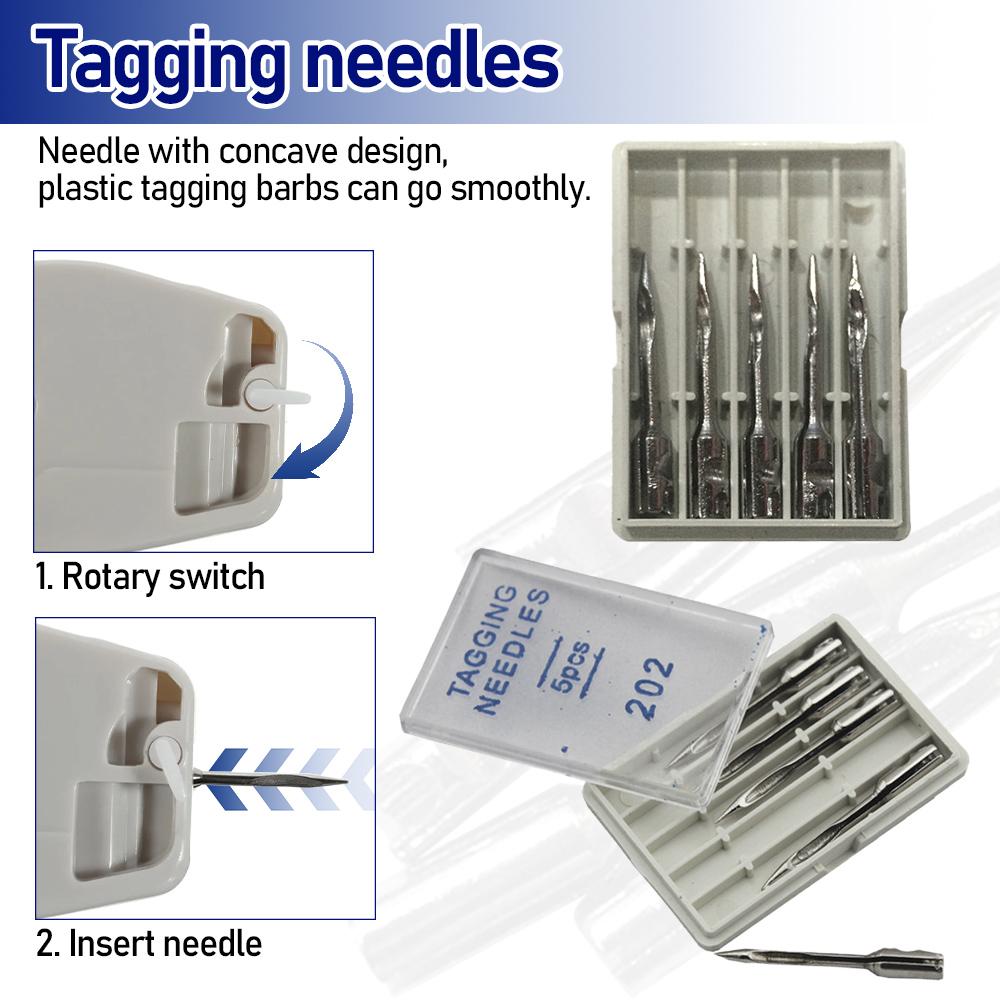 1Set Clothes Garment Price Label Tagging Tag Gun Tools Machine +5 Steel Needles+1000 Barbs Labeller Machine Sewing Tools