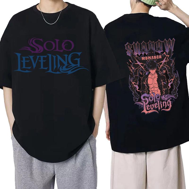 Men Women Mange T-shirt Anime Solo Leveling Printed T Shirt HIP HOP Size Tshirt Gothic Graphic Tees Tops Streetwear Clothes