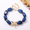 Simple trend irregular geometric resin beaded starfish bracelet versatile vacation film atmosphere women's models
