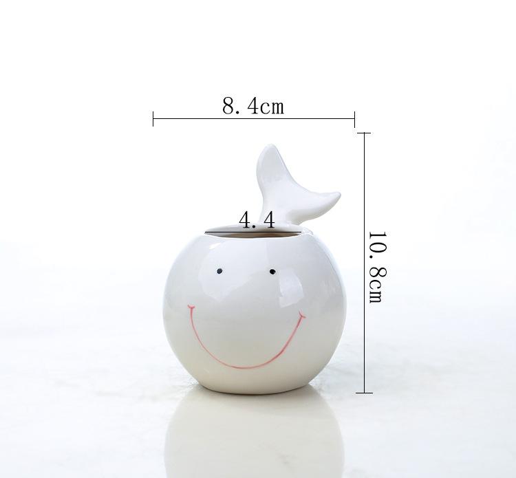 European-Style Marine Series Succulent Ceramic Flower Pots, Home Gardening Creative Hand-Painted Flower Pots, Potted Plants
