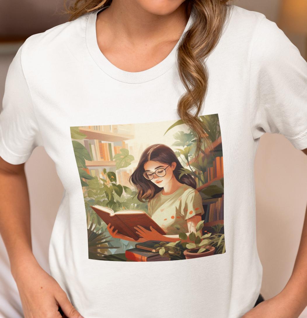 Reading Book T shirt Library Read Book Bookworm %100 Cotton XXL