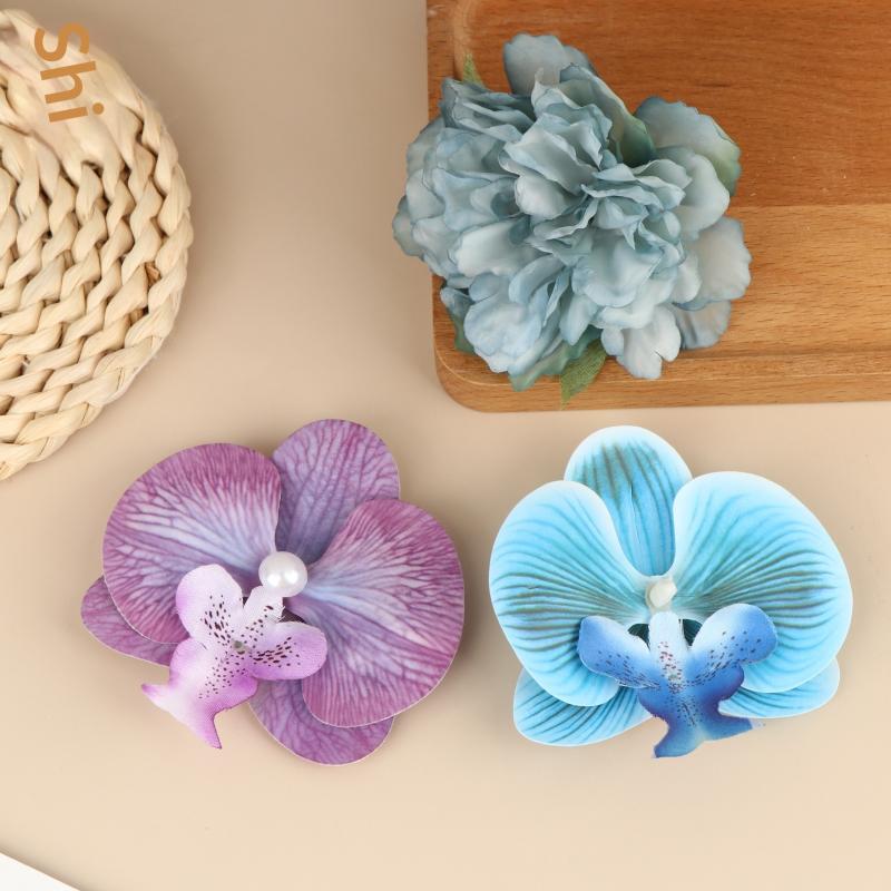 Artificial Flower Hair Clip Boho Simulation Floral Hair Barrettes Photo Props Hair Accessories For Beach Vacation Daily Wear