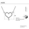 925 Sterling Silber Dazzling Zirkon Liebe Herz Form Anhänger Halsketten Für Frauen Valentinstag Geschenk Schmuck S-N57