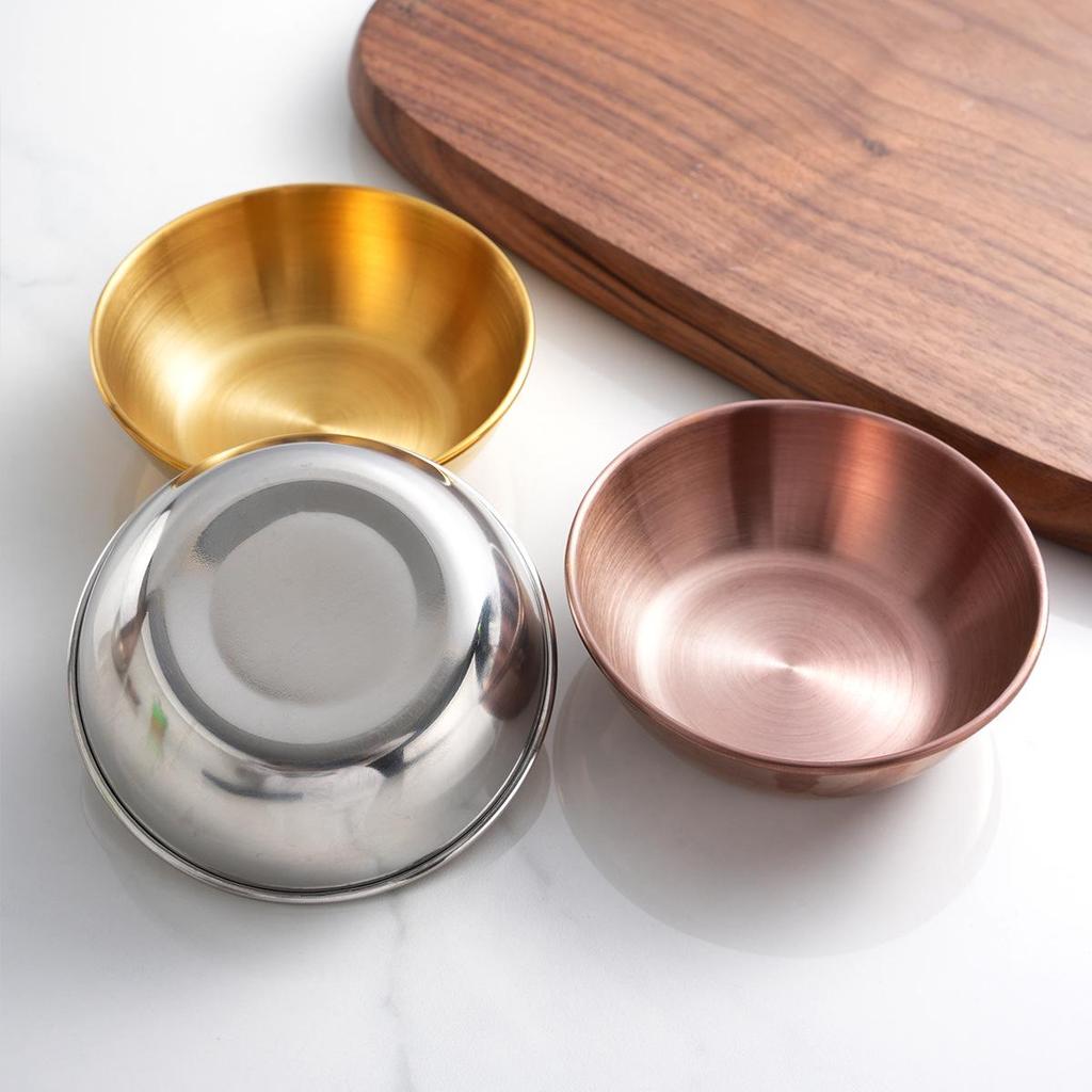 Gold Stainless Steel Sauce Dish for Seasoning & Home Use
