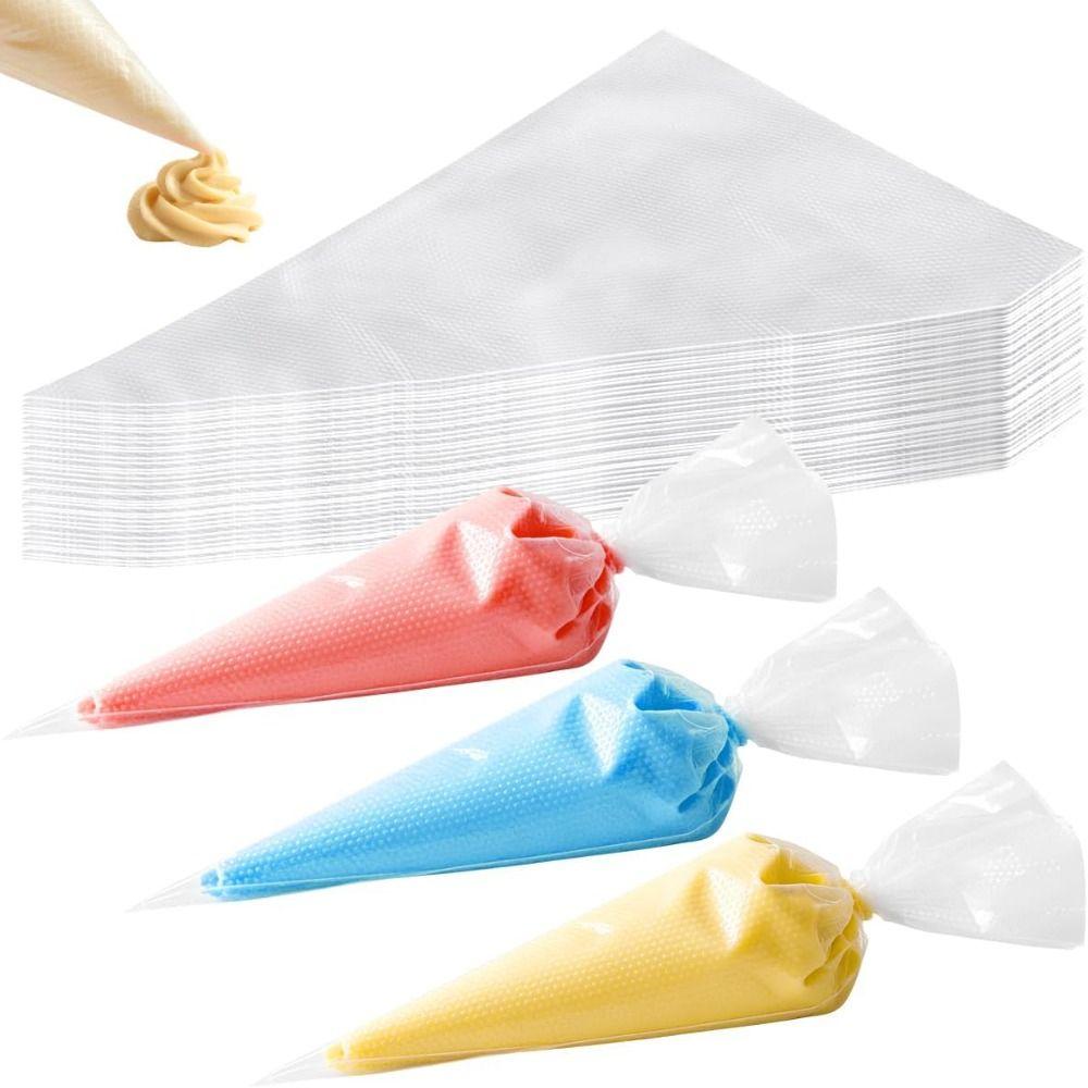 100Pcs Thickened Disposable Pastry Bags Extra Strong Icing Piping Bags Piping Bags  Baking Tools