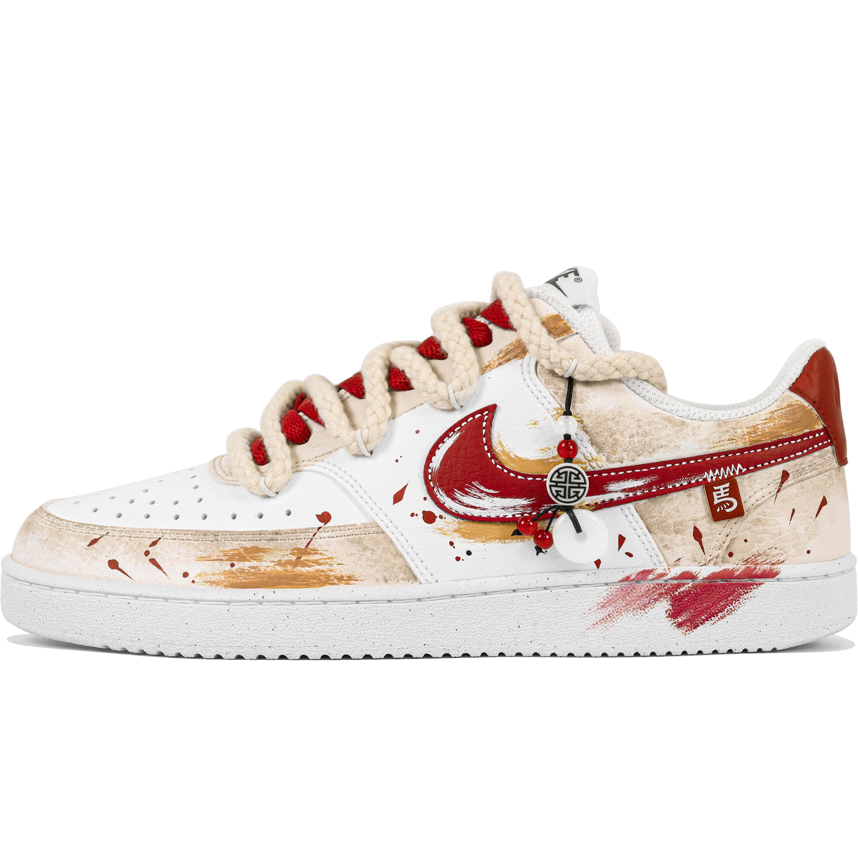 

Nike Court Vision 1 Rui Tiejing, Horse Year Planning CNY Nostalgic Vintage, Relaxed Old Money, Design Aesthetic DH2987-101(Team1170-) 42