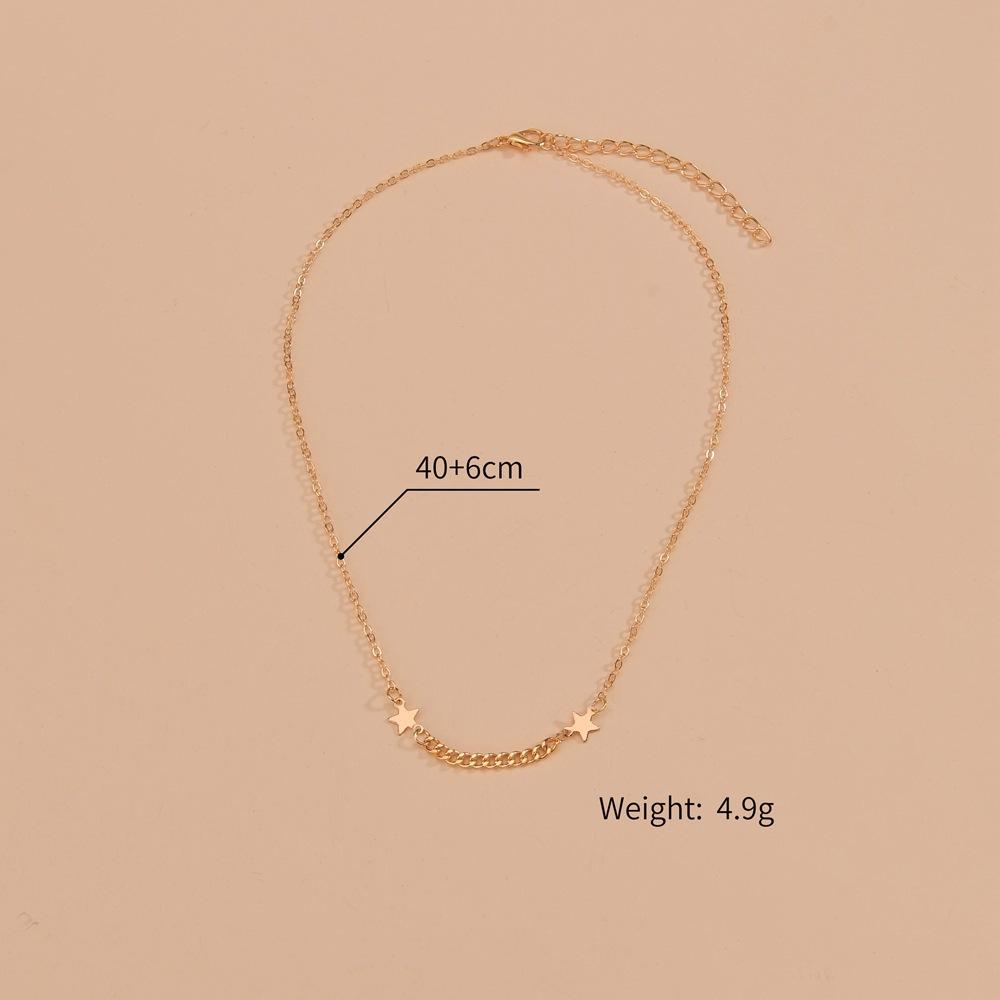 Source Factory, Personalized Star Adjustable Ladies Necklace Metal Clavicle Chain