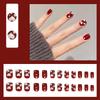 2025 Newest 24Pcs/Set Nail Art French Fake Nails Set With Glue Abs Plastic - Simple Short Nail Stickers