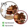 Holiday Home Decor Gifts Christmas Mouse Wall Sticker, 3D Realistic Cute Illustrations Decal, Party Glass Waterproof PVC Decorative for Decoration