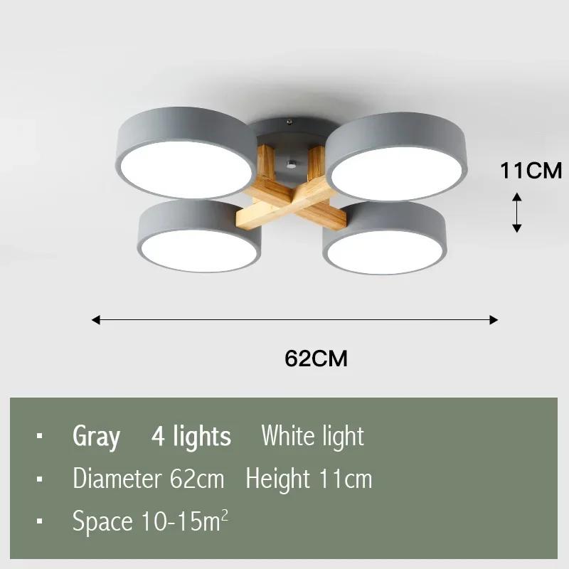 Nordic Wooden Ceiling Lights Indoor LED Macaron Color Decor Chandelier  Creative Ceiling Lamp For Parlor Bedroom Study Room Cafe