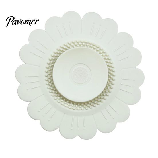 Bionic Sunflower Strainer Silicone Floor Drain Mat, Petal Design Anti-Clog Sink Anti Odor Filter Hair Filter, Odor-Proof Drainage Protector