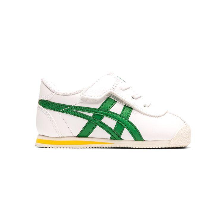 Onitsuka Tiger Corsair Velcro Non-Slip Low-Top Sports Casual Shoes Baby sneaker White Green Yellow 1184A050-100