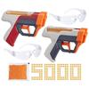 NERF Pro Gelfire Dual Wild Pack Blasters 2 Pcs No Prime Firing 5000 Gelfire Rounds 2 Hoppers Eye Protection Ages 14+