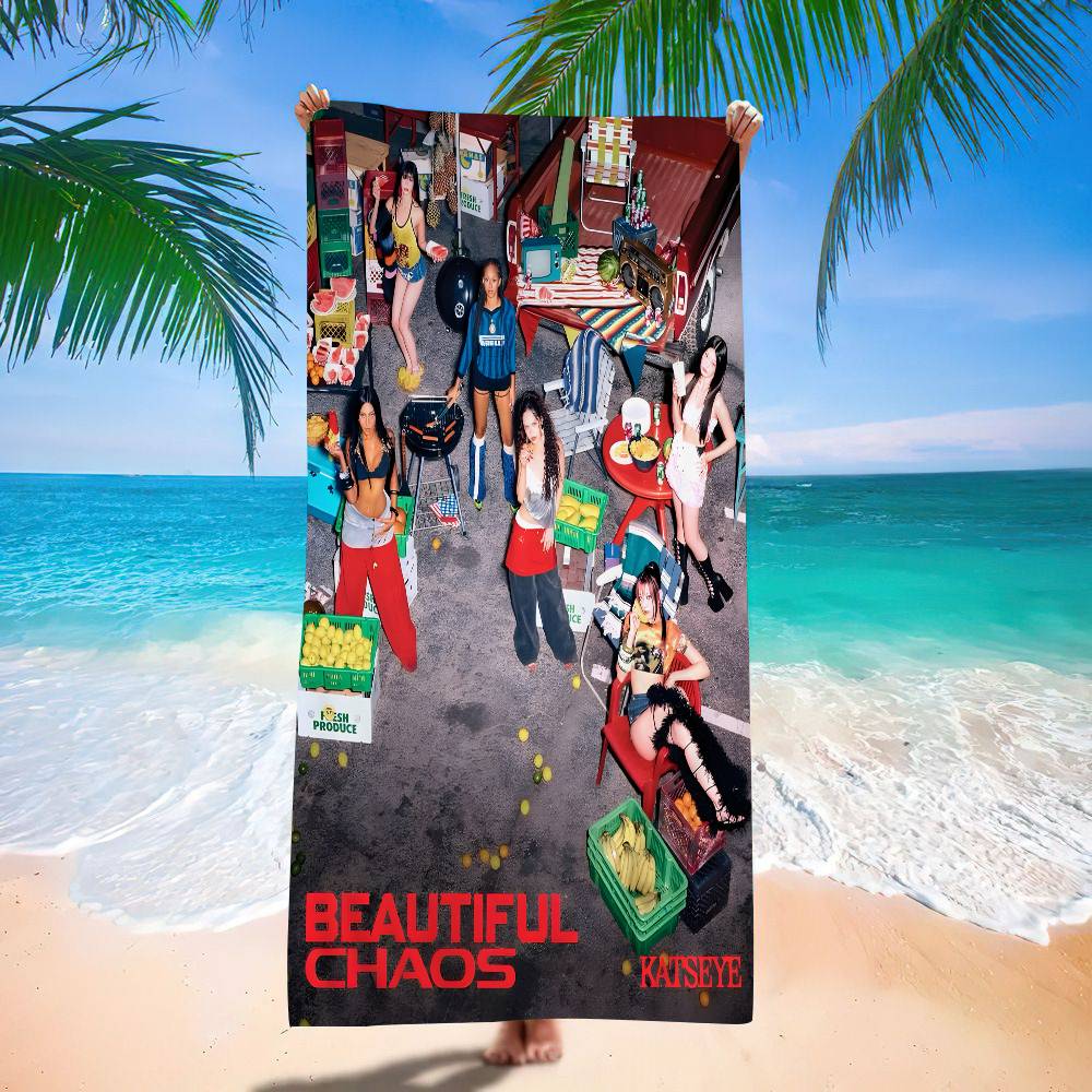 Group K-Katseye K-Pop Microfiber Blanket Quick Drying Beach Towels Oversized Printing Super Absorbent Pool Towel Blanket