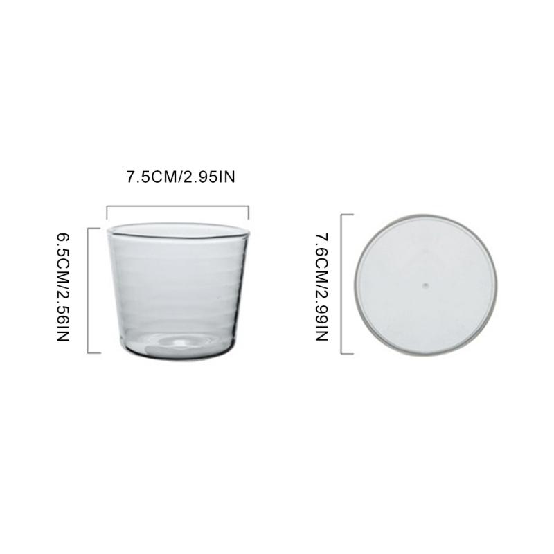 Japanese-style Fruit Salad Bowl Home Transparent Glass Bowl Net Red Tableware Ins Bowl Pudding Strut Small Bowl with Cover