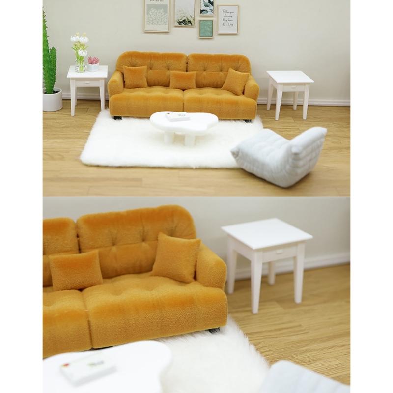 1/20 1/25 1/30 Scale Miniature Sofa Model Figure With Pillow Cushion For Doll House Enthusiasts And Craft Model Project