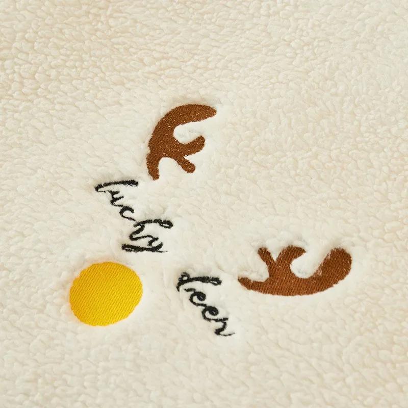 Vánoční Zesílený Králičí Kožešina Plyšový Potah na Pohovku Protiskluzový Měkký Ručník na Pohovku Polštářek na Pohovku Do Obývacího Pokoj Moderní Domácí Dekorace